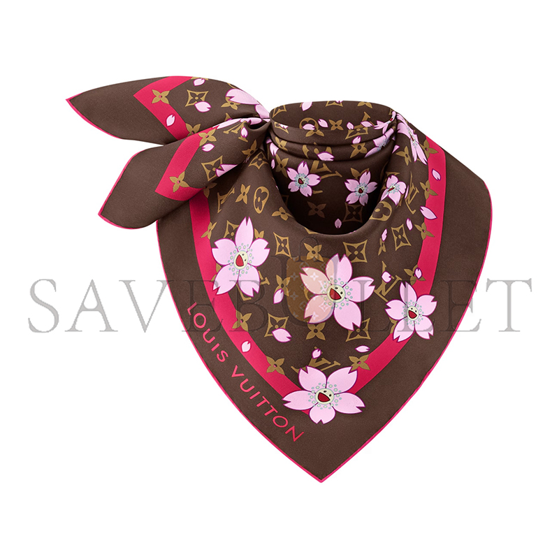 LOUIS VUITTON MURAKAMI LV X TM MONOGRAM CHERRY BLOSSOM SQUARE 70 M96102 (67*67cm)